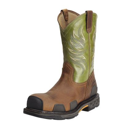 Ariat OverDrive - Werkschoenen Bruin / Groen Heren - 17364-991